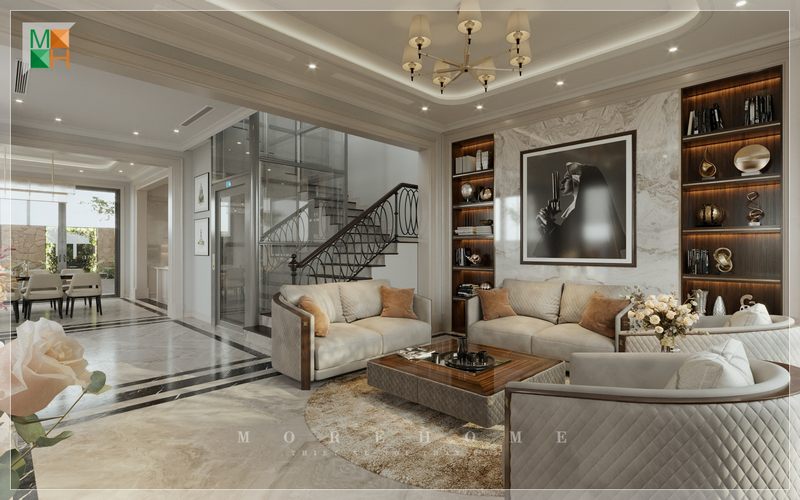Các mẹ có thể dễ dàng và tiết kiệm thời gian vệ sinh lau chùi bằng cách sử dụng đá lát sàn có ưu điểm sáng bóng, láng mịn và không thấm nước.